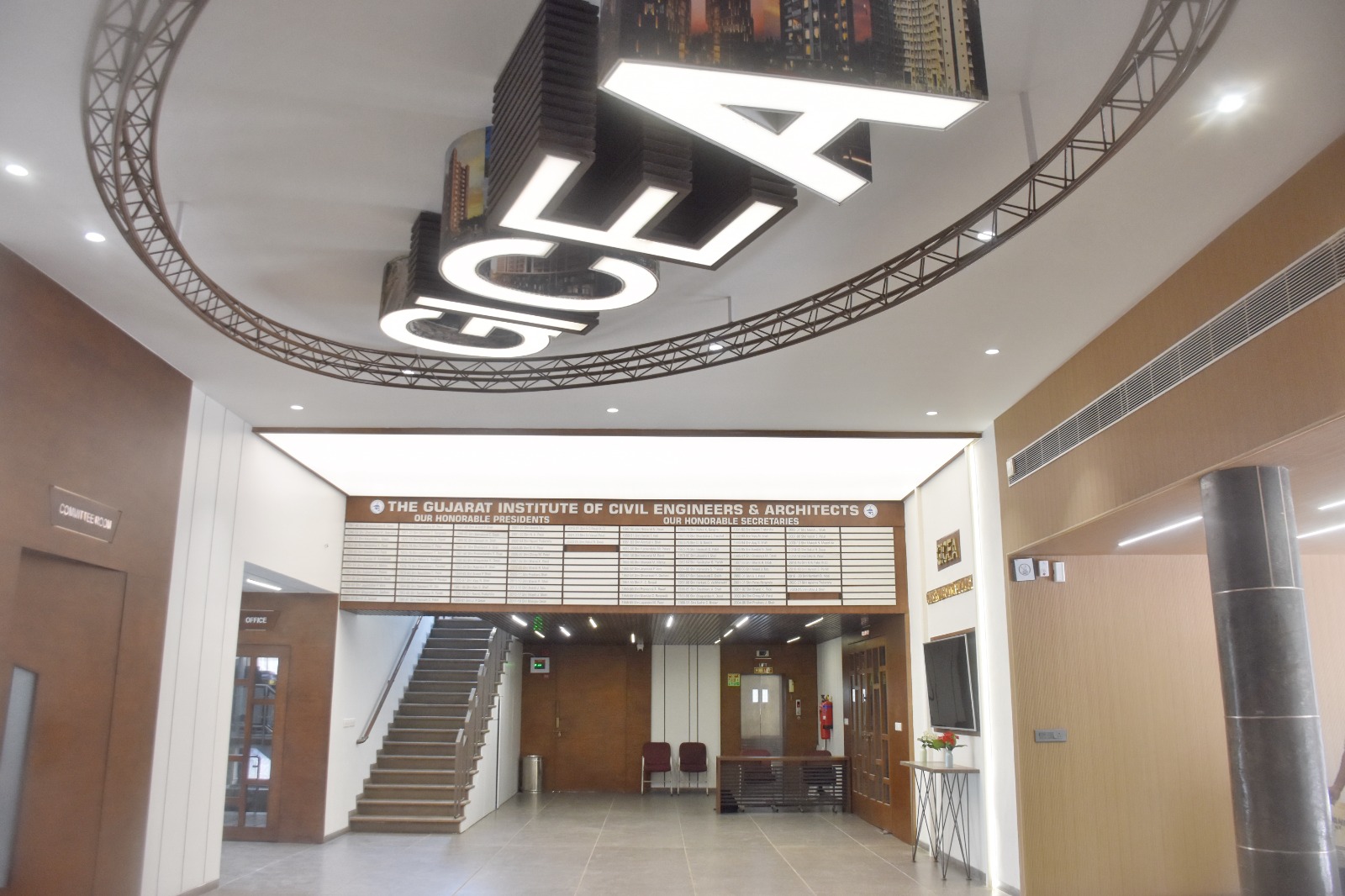 GICEA lobby and reception at Nirman Bhavan